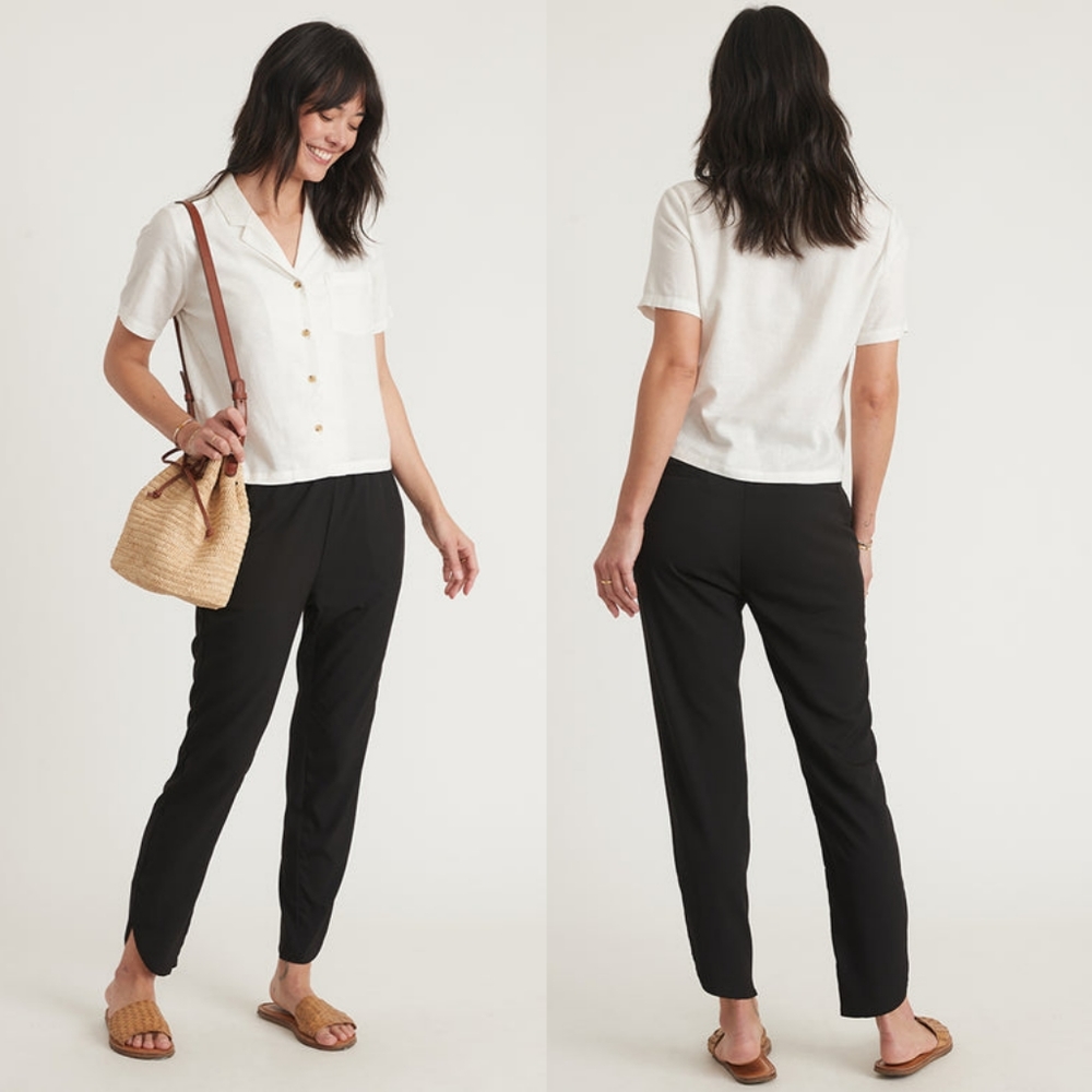 Marine Layer Allison Pant in Black LARGE EUC PULL-ON PANT